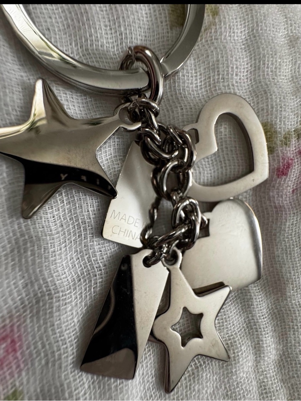 Coach Vintage Heart & Star Charm Keychain - Picture 3 of 3